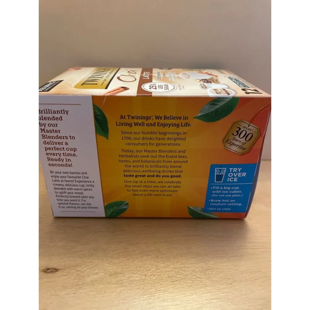 New 12ct Keurig Twinings Chai Latte K-Cup Pods 2 Available